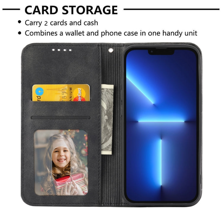 菱形小牛紋對吸強磁手機皮套, For Samsung Galaxy M54 5G