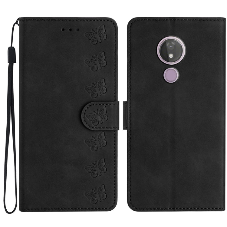 七隻蝴蝶壓花手機皮套, For Motorola Moto G9, For Motorola Moto E 2020, For Motorola Edge+ 2020, For Motorola Moto G8 Play, For Motorola One Action, For Motorola Moto E6 Play, For Motorola Moto G7 Power