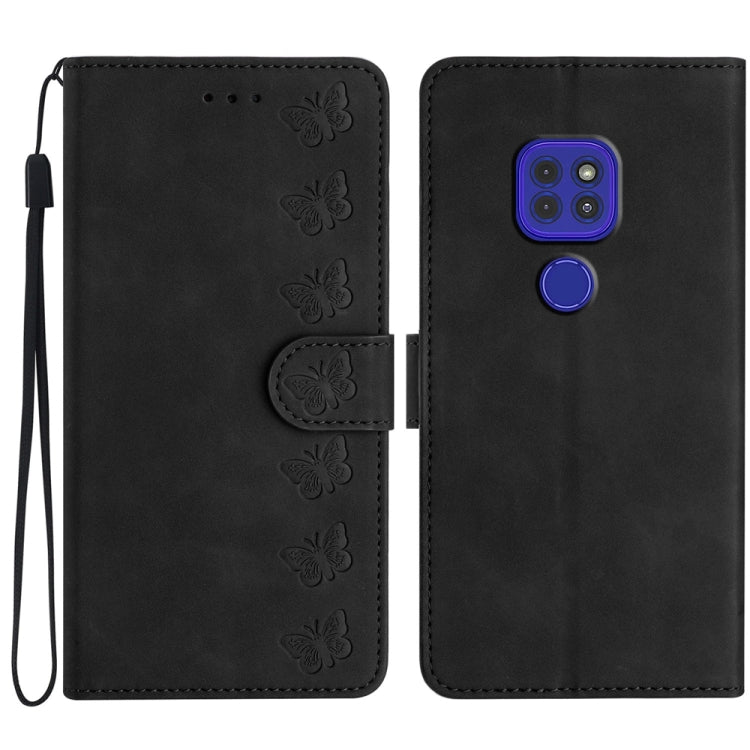 七隻蝴蝶壓花手機皮套, For Motorola Moto G9, For Motorola Moto E 2020, For Motorola Edge+ 2020, For Motorola Moto G8 Play, For Motorola One Action, For Motorola Moto E6 Play, For Motorola Moto G7 Power