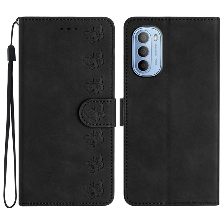 七隻蝴蝶壓花手機皮套, For Motorola Moto E32, For Motorola Moto G52, For Motorola Moto G22, For Motorola Moto E20, For Motorola Moto G31, For Motorola Moto G60, For Motorola Moto G10, For Motorola Moto G50