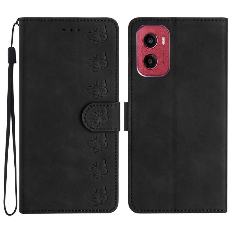 七隻蝴蝶壓花手機皮套, For Motorola Moto E15, For Motorola Moto G05, For Motorola Moto G15, For Motorola Edge 50 5G, For Motorola Edge 50 Pro, For Motorola Edge 50 Fusion, For Motorola Moto G84 5G, For Motorola Moto G54 5G