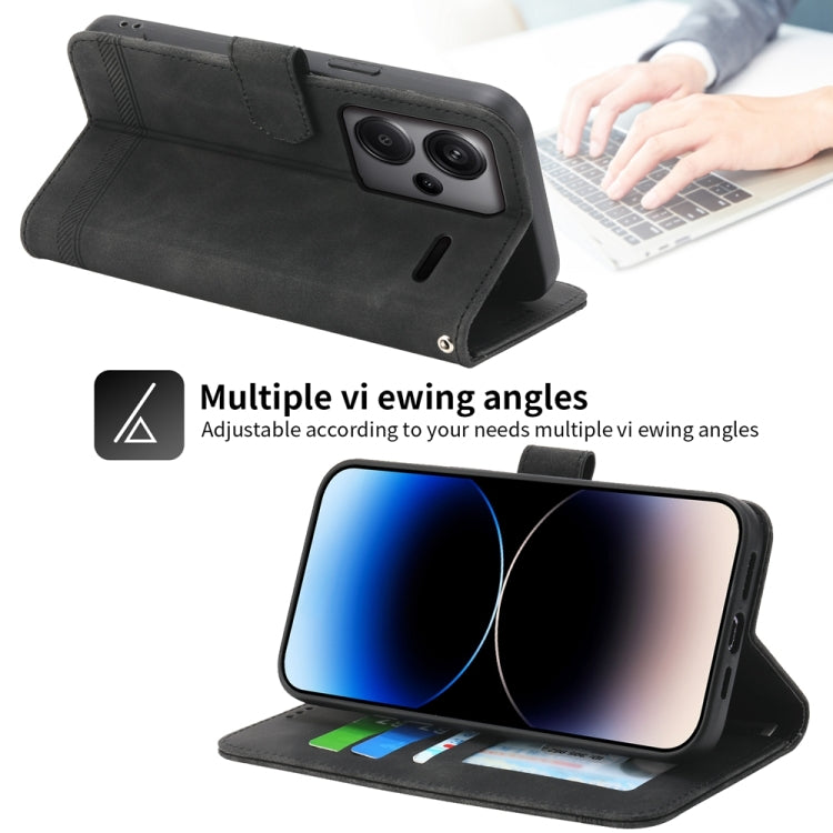 Dierfeng 夢幻線條TPU+PU手機皮套, For Xiaomi Redmi Note 13 Pro+, For Xiaomi Redmi Note 13 Pro 5G, For Xiaomi 13T, For Xiaomi Redmi Note 12 Turbo 5G/Poco F5, For Xiaomi Redmi Note 12S 4G Global, For Xiaomi Poco X6 Pro 5G