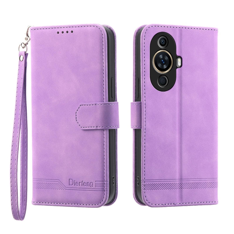 Dierfeng 夢幻線條TPU+PU手機皮套, For Huawei Mate 60 Pro, For Huawei nova 11 Pro 4G, For Huawei nova 11, For Huawei P60 / P60 Pro