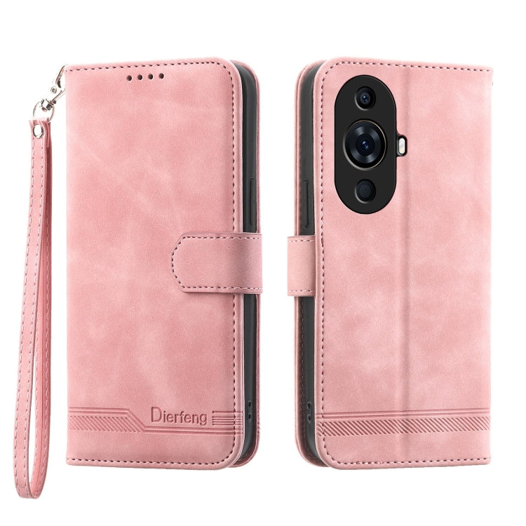 Dierfeng 夢幻線條TPU+PU手機皮套, For Huawei Mate 60 Pro, For Huawei nova 11 Pro 4G, For Huawei nova 11, For Huawei P60 / P60 Pro