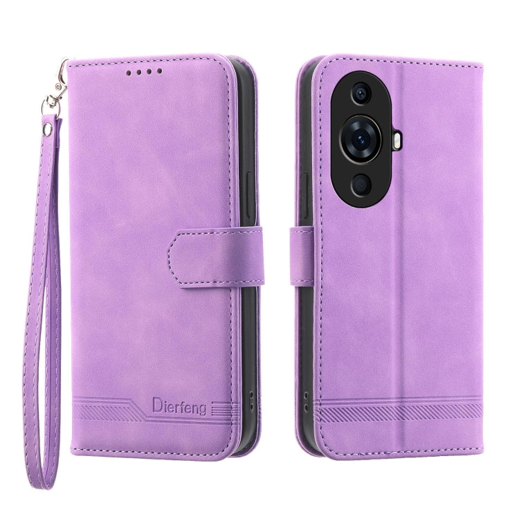 Dierfeng 夢幻線條TPU+PU手機皮套, For Huawei Mate 60 Pro, For Huawei nova 11 Pro 4G, For Huawei nova 11, For Huawei P60 / P60 Pro