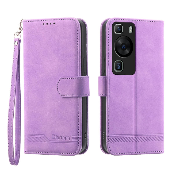 Dierfeng 夢幻線條TPU+PU手機皮套, For Huawei Mate 60 Pro, For Huawei nova 11 Pro 4G, For Huawei nova 11, For Huawei P60 / P60 Pro
