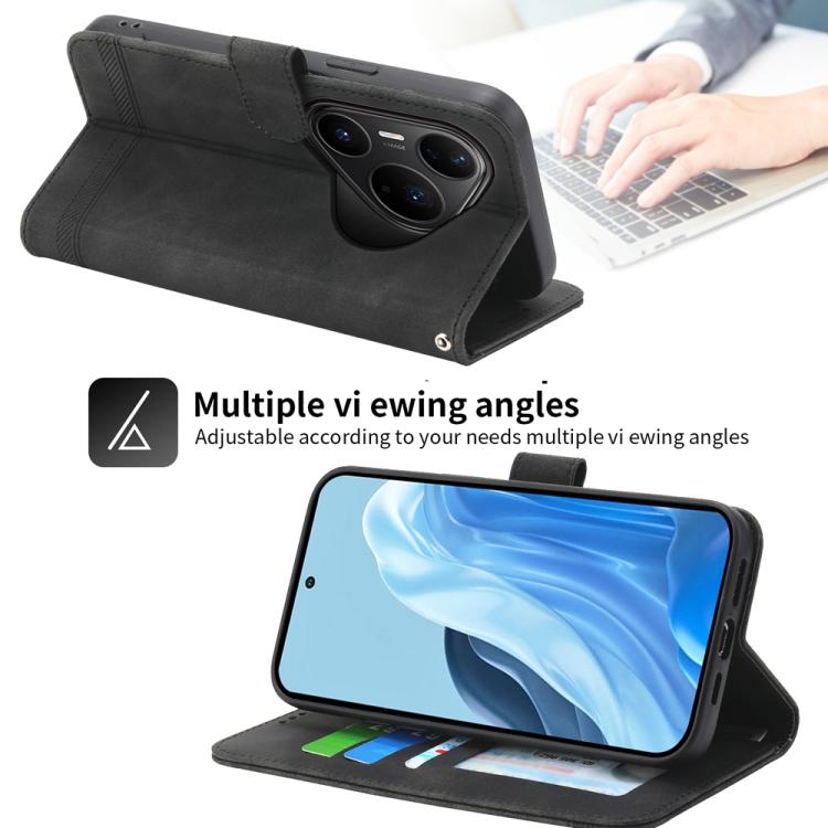 Dierfeng 夢幻線條TPU+PU手機皮套, For Huawei Pura 80 Ultra 5G, For Huawei Pura 80 Pro 5G / Pura 80 Pro+ 5G, For Huawei Pura 80 5G, For Huawei nova 14 Ultra, For Huawei nova 14 Pro, For Huawei nova 14, For Huawei nova 13 Pro, For Huawei Mate 60