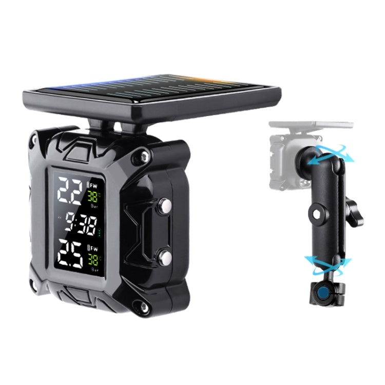 M9 升級套裝萬向轉臂 彩屏摩托車太陽能無線胎壓檢測器