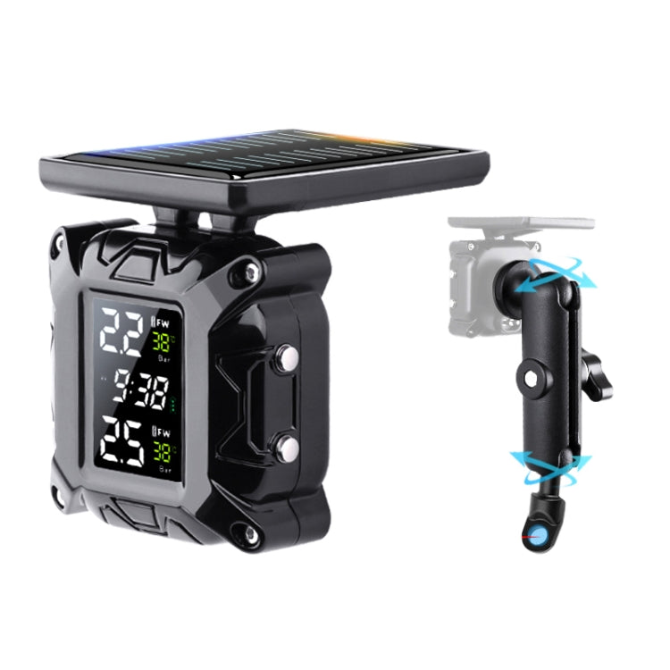 M9 升級套裝萬向轉臂 彩屏摩托車太陽能無線胎壓檢測器