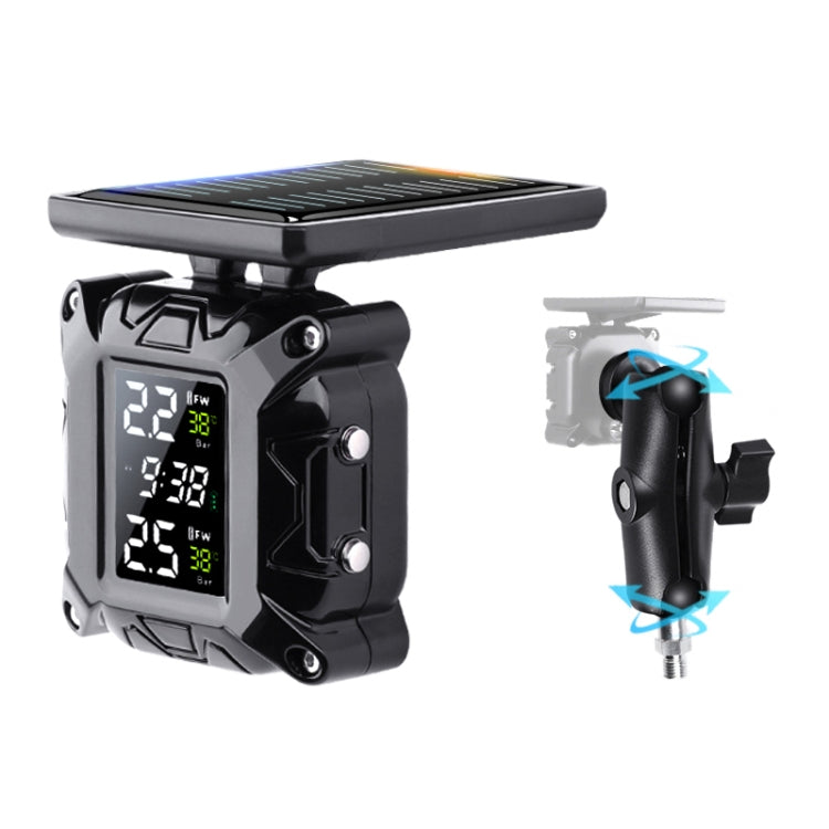 M9 升級套裝萬向轉臂 彩屏摩托車太陽能無線胎壓檢測器