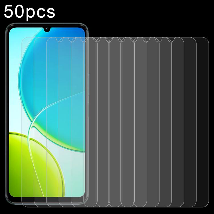 50個一賣 0.26mm 9H 2.5D 半屏鋼化玻璃保護膜, For vivo S50 Pro mini 5G, For vivo S50 5G, For vivo V60e 5G, For vivo Y500 Pro 5G, For vivo Y19s 5G, For vivo Y37t 5G, For vivo V60 Lite 4G, For vivo Y31 Pro 5G, For vivo Y31 5G 2025, For vivo V60 Lite 5G                ...
