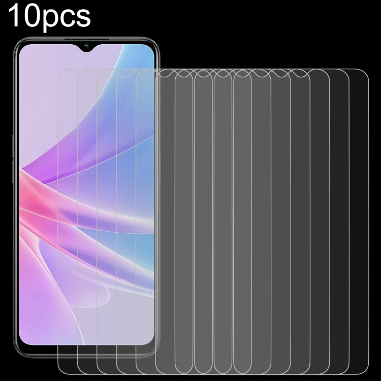 10個一賣 0.26mm 9H 2.5D 半屏鋼化玻璃保護膜 , For OPPO K12 / K12 Plus, For OPPO Reno11 F / F25 Pro, For OPPO A78 4G, For OPPO A1 5G / 4G