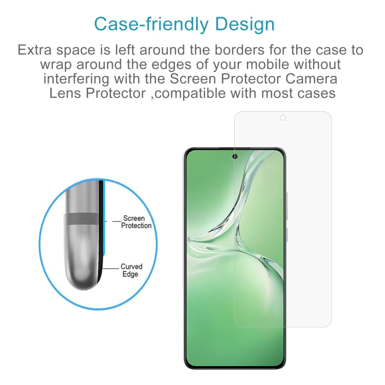 50個一賣 0.26mm 9H 2.5D 半屏鋼化玻璃保護膜, For OPPO K12 / K12 Plus, For OPPO Reno11 F / F25 Pro, For OPPO A78 4G, For OPPO A1 5G / 4G