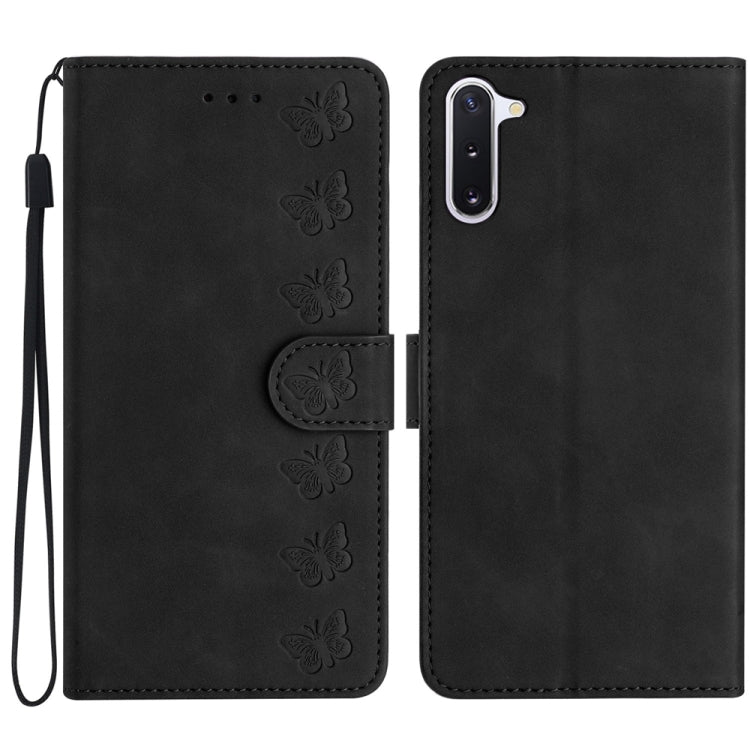 七隻蝴蝶壓花手機皮套, For Samsung Galaxy Note10, For Samsung Galaxy A35 5G, For Samsung Galaxy Note10+, For Samsung Galaxy Note20, For Samsung Galaxy Note20 Ultra, For Samsung Galaxy S10e, For Samsung Galaxy S10 / S10+, For Samsung Galaxy S20
