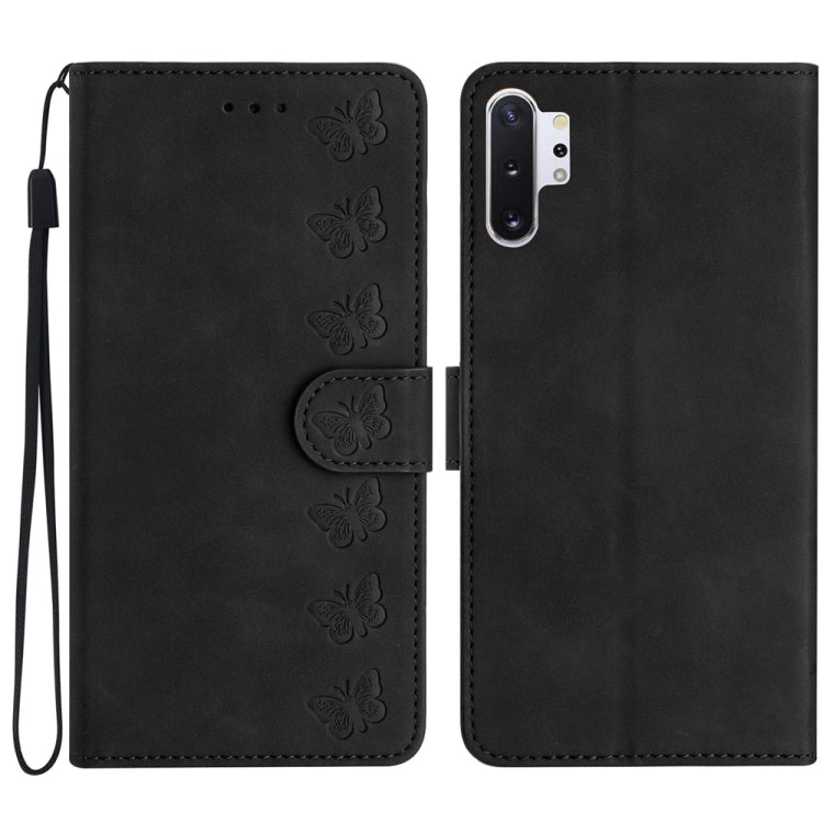 七隻蝴蝶壓花手機皮套, For Samsung Galaxy Note10, For Samsung Galaxy A35 5G, For Samsung Galaxy Note10+, For Samsung Galaxy Note20, For Samsung Galaxy Note20 Ultra, For Samsung Galaxy S10e, For Samsung Galaxy S10 / S10+, For Samsung Galaxy S20