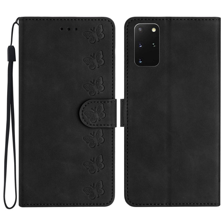 七隻蝴蝶壓花手機皮套, For Samsung Galaxy S20 FE, For Samsung Galaxy S20 Ultra 5G, For Samsung Galaxy S20+, For Samsung Galaxy S21 5G, For Samsung Galaxy S21 FE 5G, For Samsung Galaxy S21 Ultra 5G, For Samsung Galaxy S21+ 5G, For Samsung Galaxy S22 5G