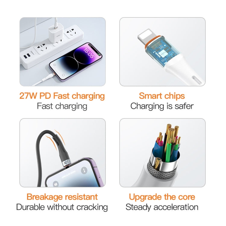 拓途 CB-2系列 USB轉8 Pin 鋁合金款膚感數據線