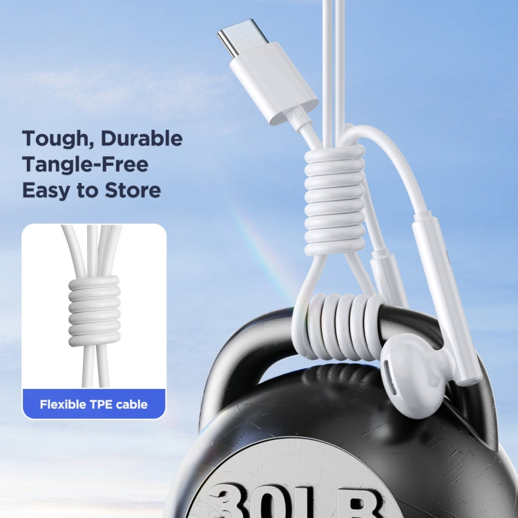 JOYRO0M JR-EC05 Type-C半入耳式有線耳機，線長：1.2m