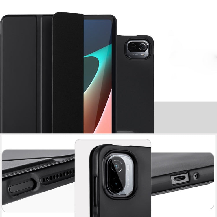 三折智能休眠平板皮套帶側貼筆槽