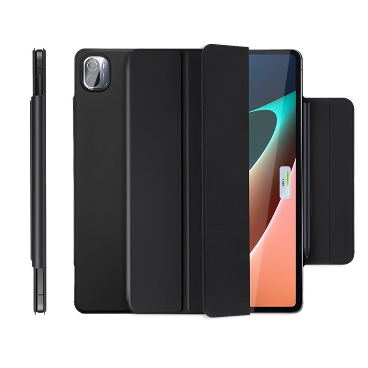 3折磁吸雙面夾帶搭扣平板皮套