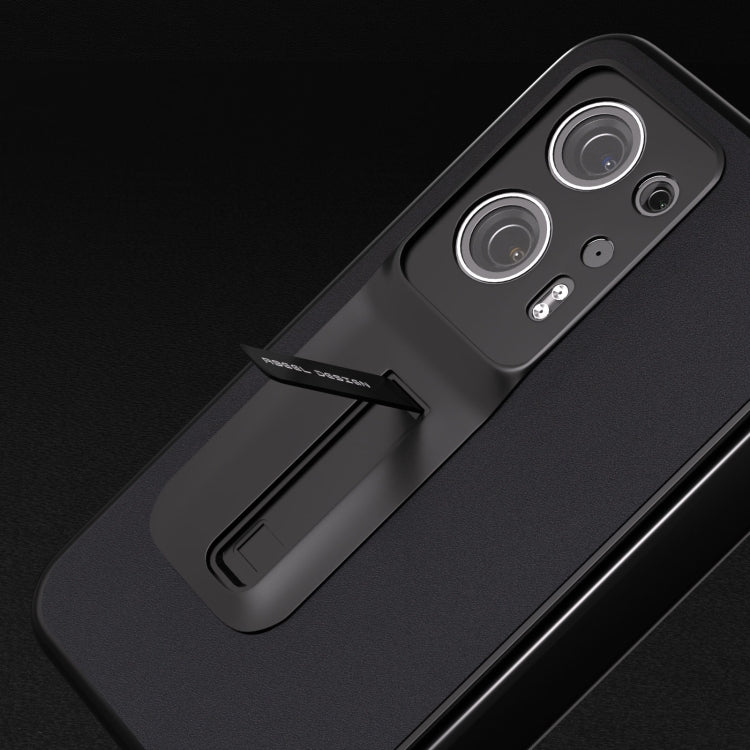 ABEEL 殼膜一體真皮絲柔黑邊手機殼帶支架