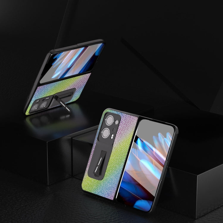 ABEEL 殼膜一體鑽石系列黑邊手機殼帶支架