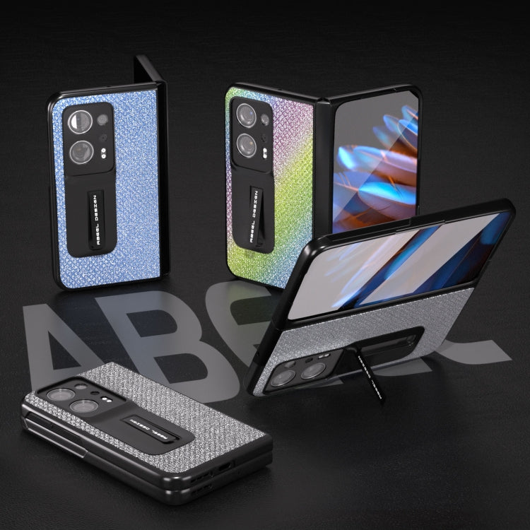 ABEEL 殼膜一體鑽石系列黑邊手機殼帶支架