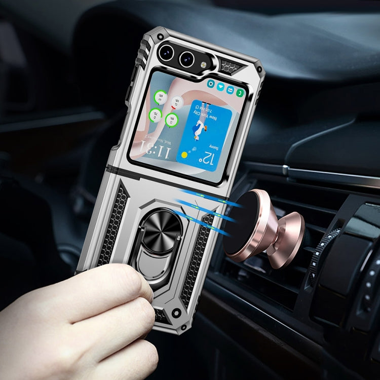 軍士盔甲防摔手機保護殼 帶支架, For Samsung Galaxy Z Flip5