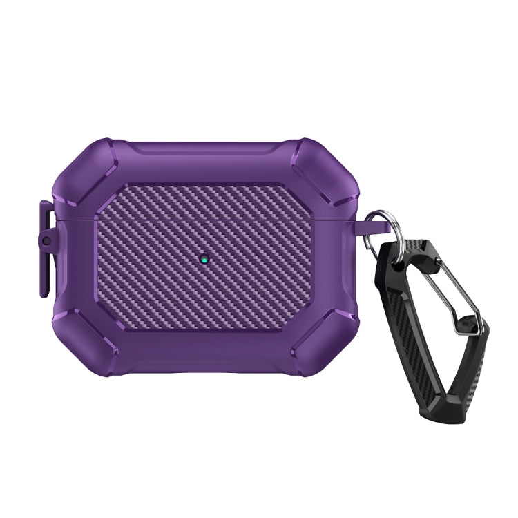 碳釺維TPU+PC耳機保護套帶開關鎖&登山扣