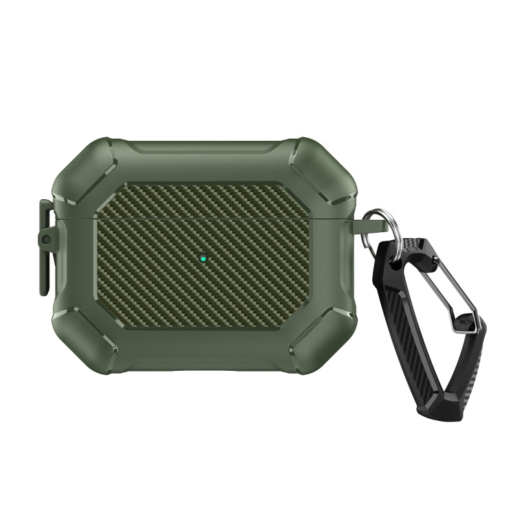 碳釺維TPU+PC耳機保護套帶開關鎖&登山扣
