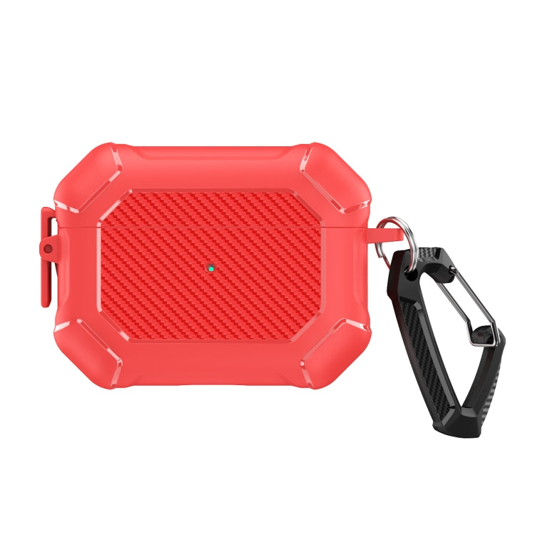 碳釺維TPU+PC耳機保護套帶開關鎖&登山扣