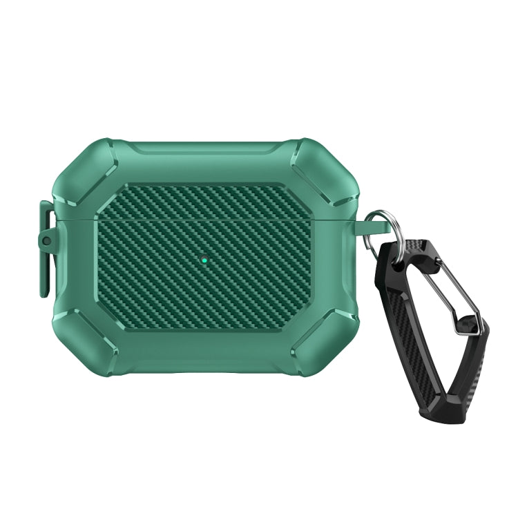 碳釺維TPU+PC耳機保護套帶開關鎖&登山扣