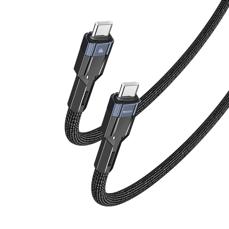 YESIDO CA108 60W Type-C轉Type-C 加粗充電數據線1.2米