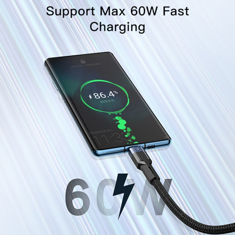 YESIDO CA108 60W Type-C轉Type-C 加粗充電數據線1.2米