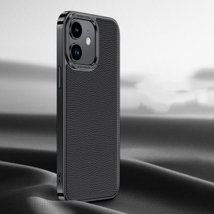 慕尚系列 荔枝紋真皮手機殼, For iPhone 14 / 13, For iPhone 14 Pro, For iPhone 14 Pro Max, For iPhone 13 Pro Max, For iPhone 13 Pro, For iPhone 12, For iPhone 12 Pro Max, For iPhone 12 Pro