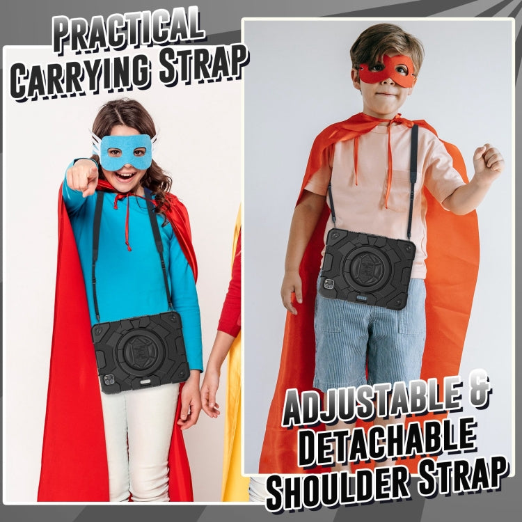 蜘蛛俠旋轉手抓環硅膠+PC平板保護套