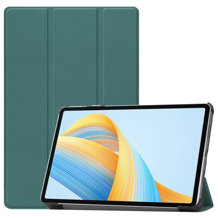 三折卡斯特紋純色平板皮套