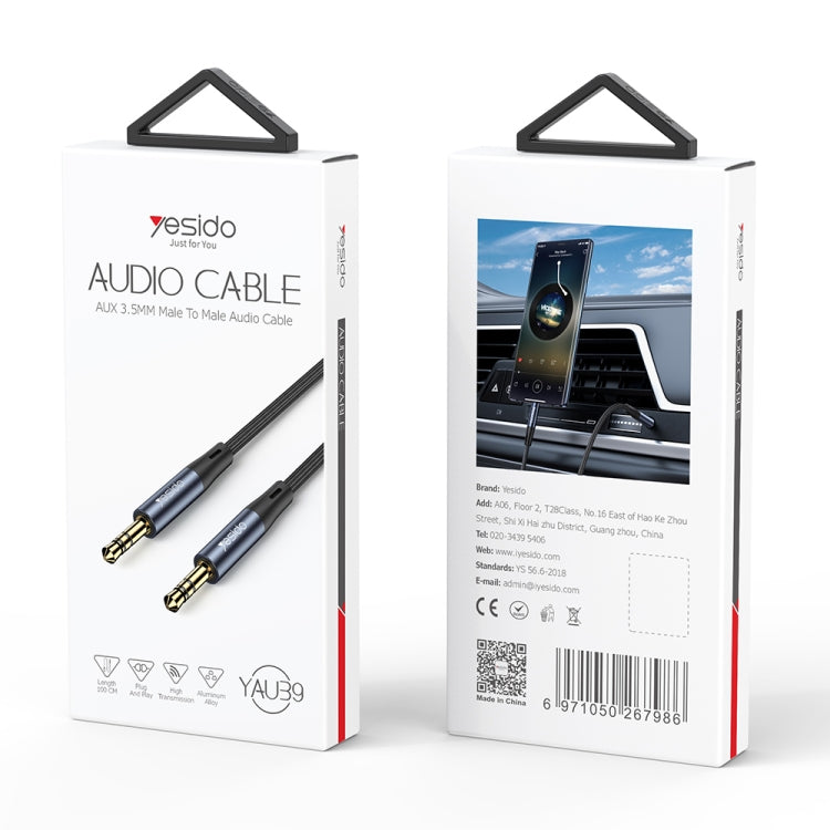 Yesido YAU39 3.5mm公頭轉3.5mm公頭 AUX音頻轉接線