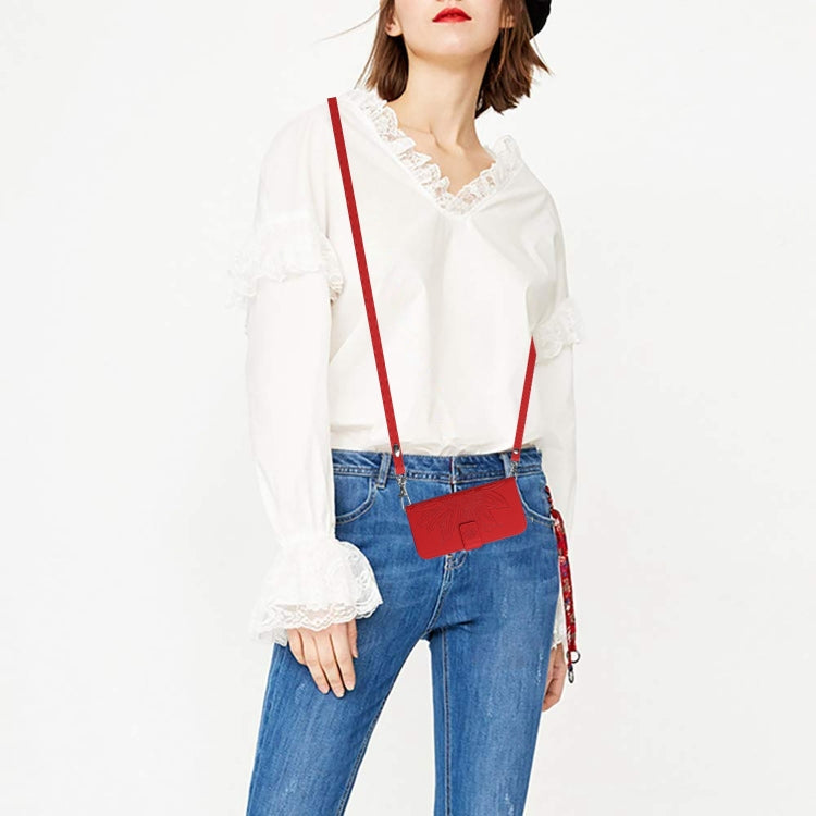 HT04 膚感太陽花壓花手機皮套 帶掛繩, For iPhone 16, For iPhone 15 Pro Max, For iPhone 15 Pro, For iPhone 15 Plus