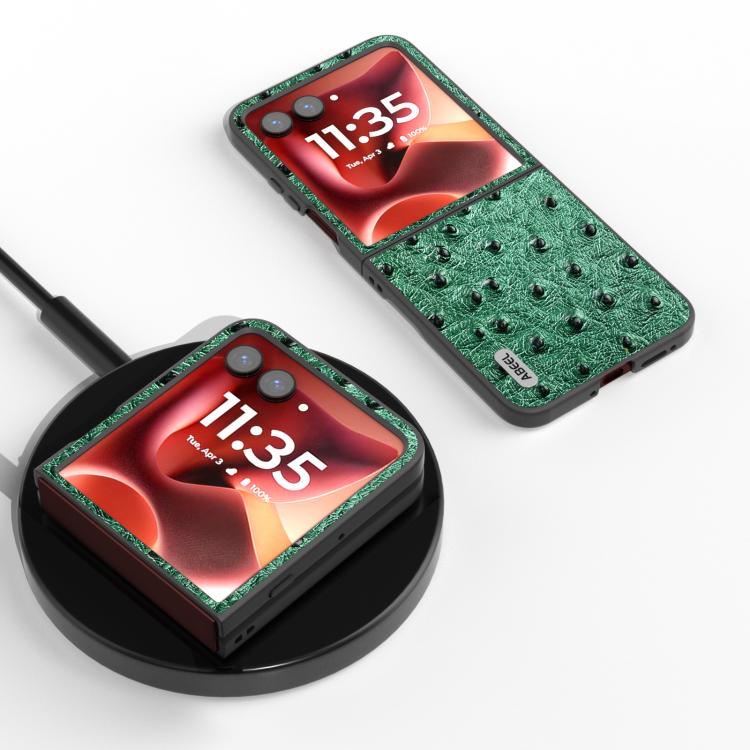 ABEEL 真皮鴕鳥紋鍍手機殼