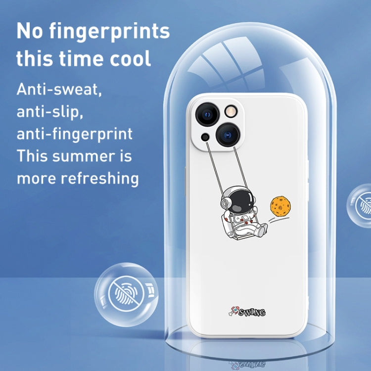 宇航員盪鞦韆圖案TPU手機殼