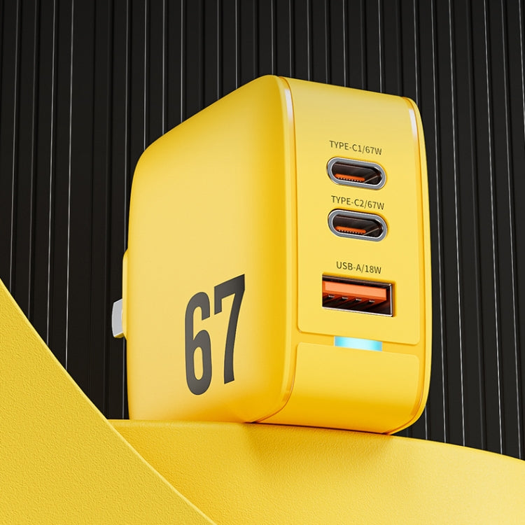 WK WP-U141 點色系列2代 67W USB+雙Type-C氮化鎵充電器