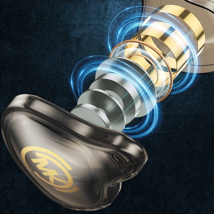 WK YC08 先鋒系列 8 Pin透明音樂通話有線耳機，線長：1.2m