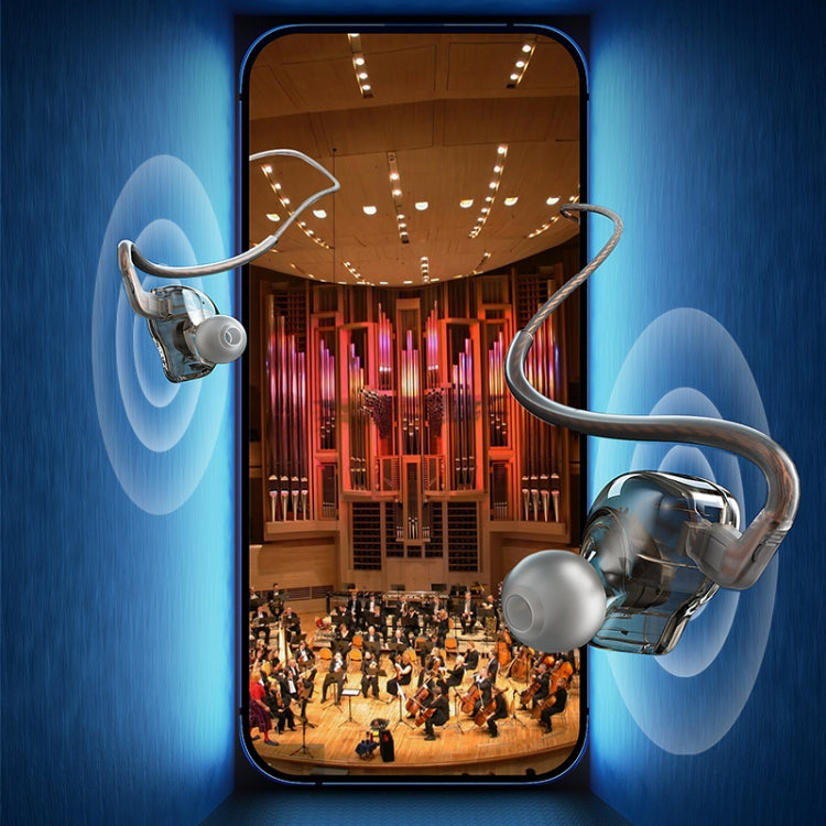 WK YC08 先鋒系列 8 Pin透明音樂通話有線耳機，線長：1.2m