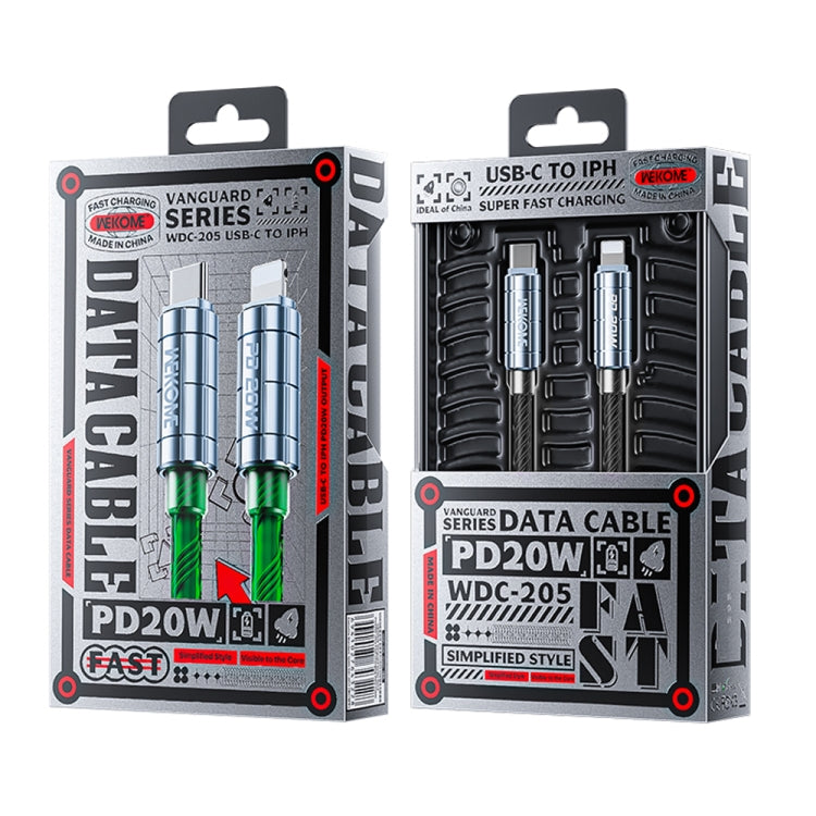 WK WDC-205 先鋒二代PD 20W Type-C轉8 Pin超級快充數據線，線長：1m