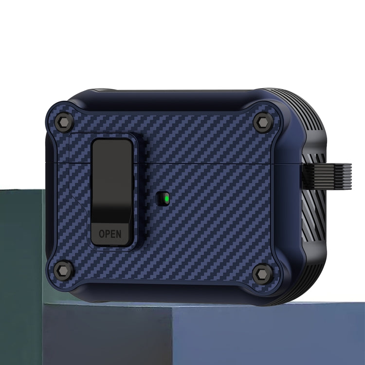 磁吸自動開關 碳纖維紋耳機保護套, For AirPods 4, For AirPods Pro 2, For AirPods 3, For AirPods Pro, For AirPods 1 / 2