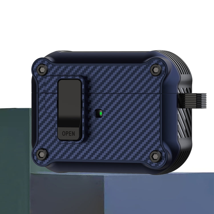 磁吸自動開關 碳纖維紋耳機保護套, For AirPods 4, For AirPods Pro 2, For AirPods 3, For AirPods Pro, For AirPods 1 / 2