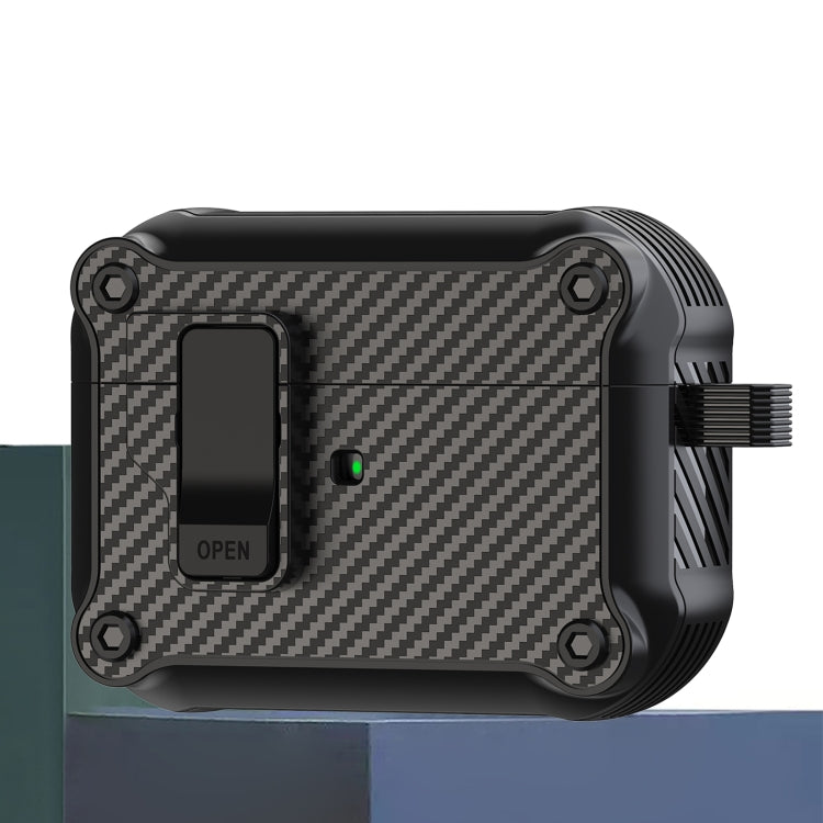 磁吸自動開關 碳纖維紋耳機保護套