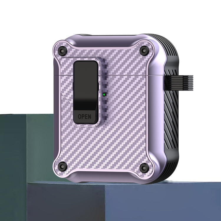 磁吸自動開關 碳纖維紋耳機保護套