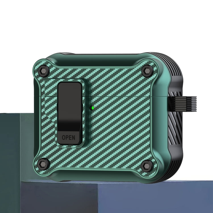 磁吸自動開關 碳纖維紋耳機保護套